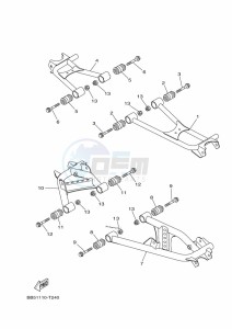 YFM450FWB KODIAK 450 (BHS2) drawing REAR ARM