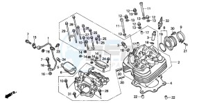 TRX300EX FOURTRAX 300 EX drawing CYLINDER HEAD