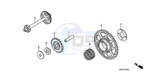 CB600F9 UK - (E / MKH) drawing STARTING DRIVEN GEAR