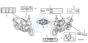 CB600FAC drawing CAUTION LABEL