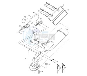 YQ AEROX 50 drawing EXHAUST