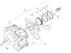 S 150 4T 2V ie E3 College drawing Cylinder - piston - wrist pin unit