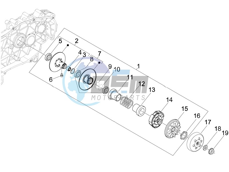 Driven pulley