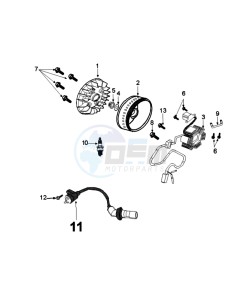 DJANGO 125 SPORT drawing IGNITION PART