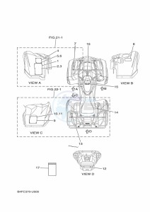 YFM700FWAD GRIZZLY 700 EPS (B4FC) drawing EMBLEM & LABEL 1