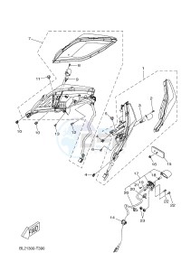 YP125RA X-MAX 125 ABS POLICE BELGIUM drawing TAILLIGHT