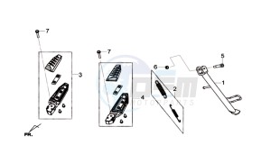 GTS 300I ABS L7 drawing CENTRAL STAND /  SIDE STAND