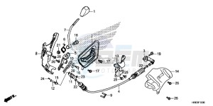 TRX500FA5G TRX500FA Europe Direct - (ED) drawing SELECT LEVER