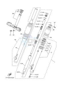 DT125 (3TTP) drawing FRONT FORK