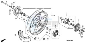 CBR125RW9 Germany - (G / WH) drawing REAR WHEEL