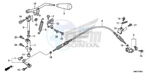 TRX680FAF TRX680 Europe Direct - (ED) drawing SELECT LEVER