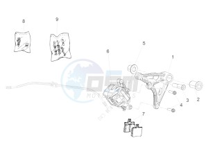 V7 II Stone ABS 750 drawing Rear brake caliper