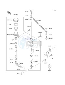 EX 500 D [NINJA 500R] (D6F-D9F) D7F drawing REAR MASTER CYLINDER