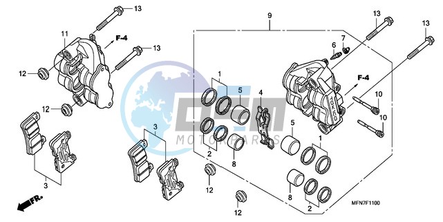 FRONT BRAKE CALIPER (CB1000R)