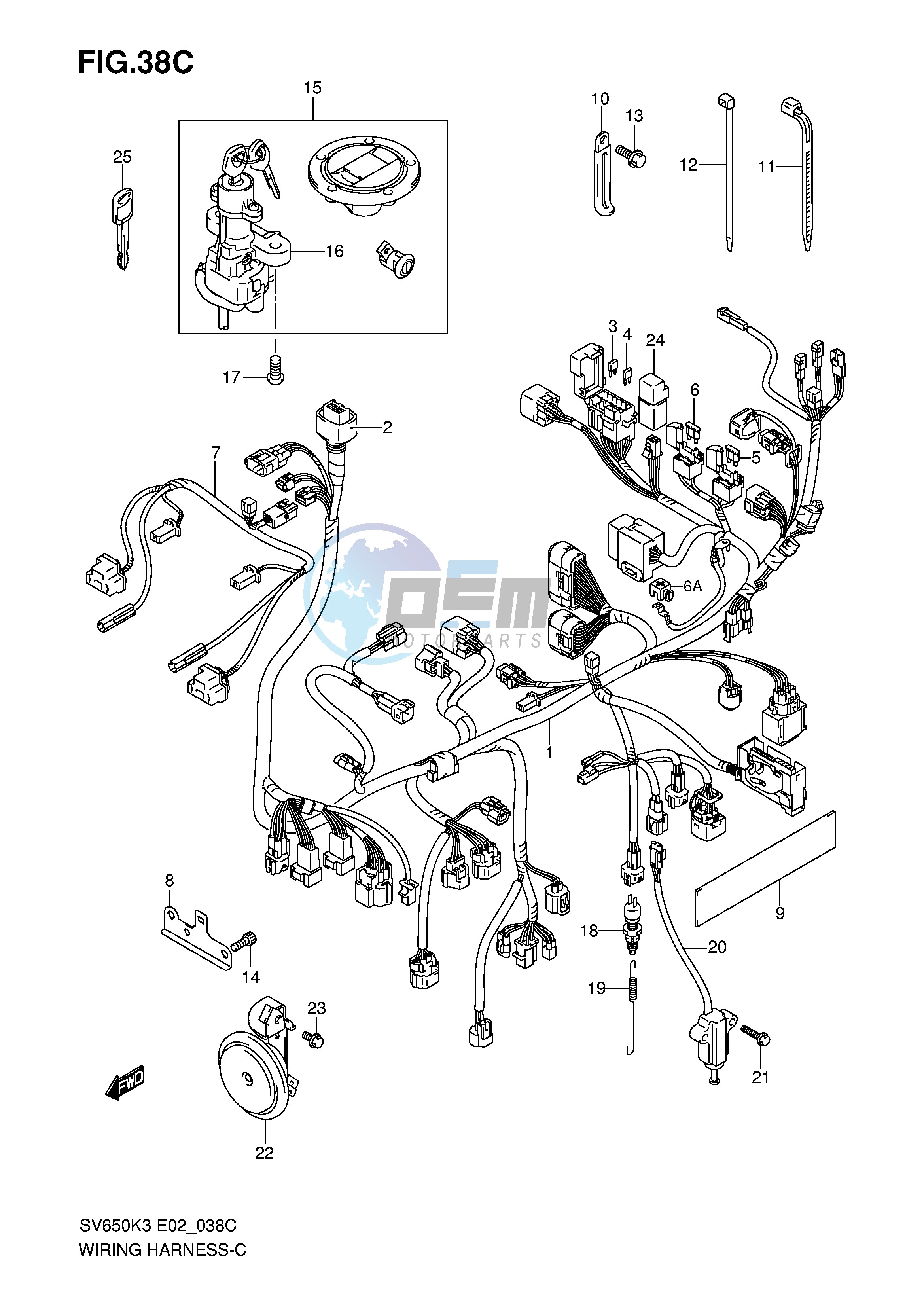 WIRING HARNESS (SV650SAK7 SUAK7)