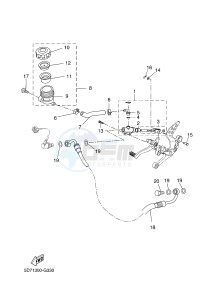 YZF-R125 R125 (5D7K 5D7K 5D7K) drawing REAR MASTER CYLINDER