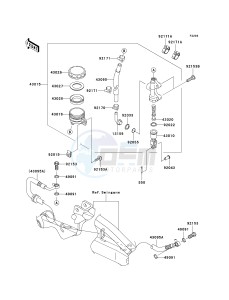 ER 650 A [ER-6N (AUSTRALIAN] (A6F-A8F) A8F drawing REAR MASTER CYLINDER