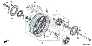 NC700DD INTEGRA E drawing REAR WHEEL