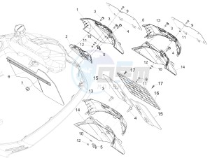 GTV 300 4T 4V ie (USA) USA drawing Rear cover - Splash guard