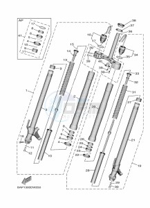 TRACER 9 GT MTT890D (BAPV) drawing FRONT FORK