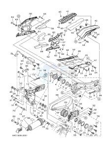 XP500A T-MAX T-MAX 500 (59CR) drawing REAR ARM & SUSPENSION