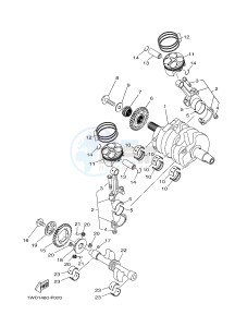 YZF-R25 249 (1WDE) drawing CRANKSHAFT & PISTON