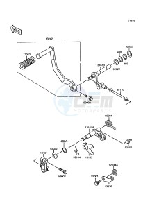 VN 1500 A [VULCAN 1500] (A10-A13) [VULCAN 1500] drawing GEAR CHANGE MECHANISM