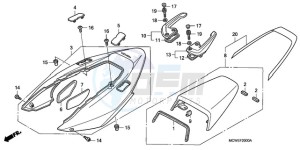 VFR800A9 Ireland - (EK / ABS MME TWO) drawing REAR COWL