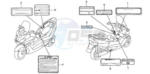 NSS250 JAZZ drawing CAUTION LABEL