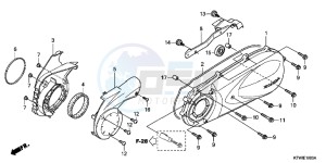 SH300AB drawing LEFT CRANKCASE COVER