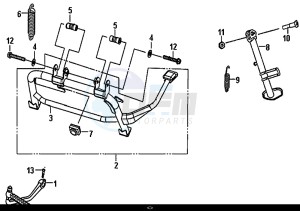 CROX 50 (25 KM/H) (AE05WA-NL) (E4) (L8-M1) drawing MAIN STAND KICK STARTER ARM