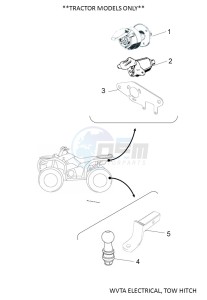 YFM700FWBD YFM7NKPHK (B5KF) drawing WVTA ELECTRICAL, TOW HITCH