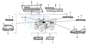 TRX300 FOURTRAX 300 drawing MARK ('92,'93)