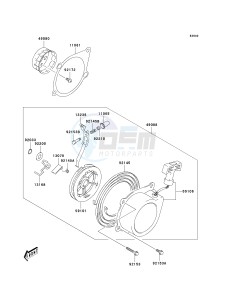 KSF 50 A [KFX50] (A6F) A6F drawing RECOIL STARTER