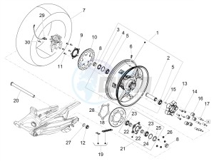 DORSODURO 900 E4 ABS (EMEA) drawing Rear wheel