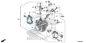 TRX500FA5G TRX500FA Europe Direct - (ED) drawing THROTTLE BODY