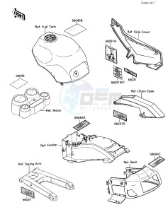 ZX 1000 B [NINJA ZX-10] (B1-B2) [NINJA ZX-10] drawing LABELS