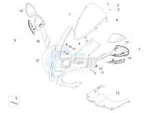 RSV4 1000 RR E4 ABS (NAFTA) drawing Front fairing