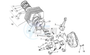 V7 CafÃ¨ 750 drawing Crankshaft cpl.