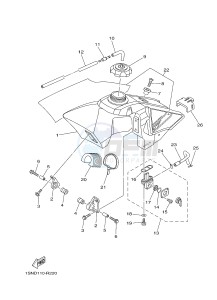 YZ85LW (1SND 1SNF 1SPD 1SPF) drawing FUEL TANK