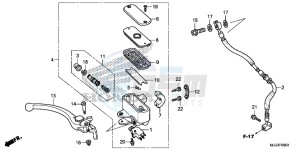 GL1800BG GOLDWING - F6B UK - (E) drawing FRONT BRAKE MASTER CYLINDER