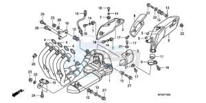 CB600FA3A Australia - (U / ABS ST) drawing EXHAUST MUFFLER