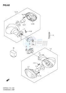 GSF650 (E21) Bandit drawing TURNSIGNAL LAMP (GSF650SL1 E21)