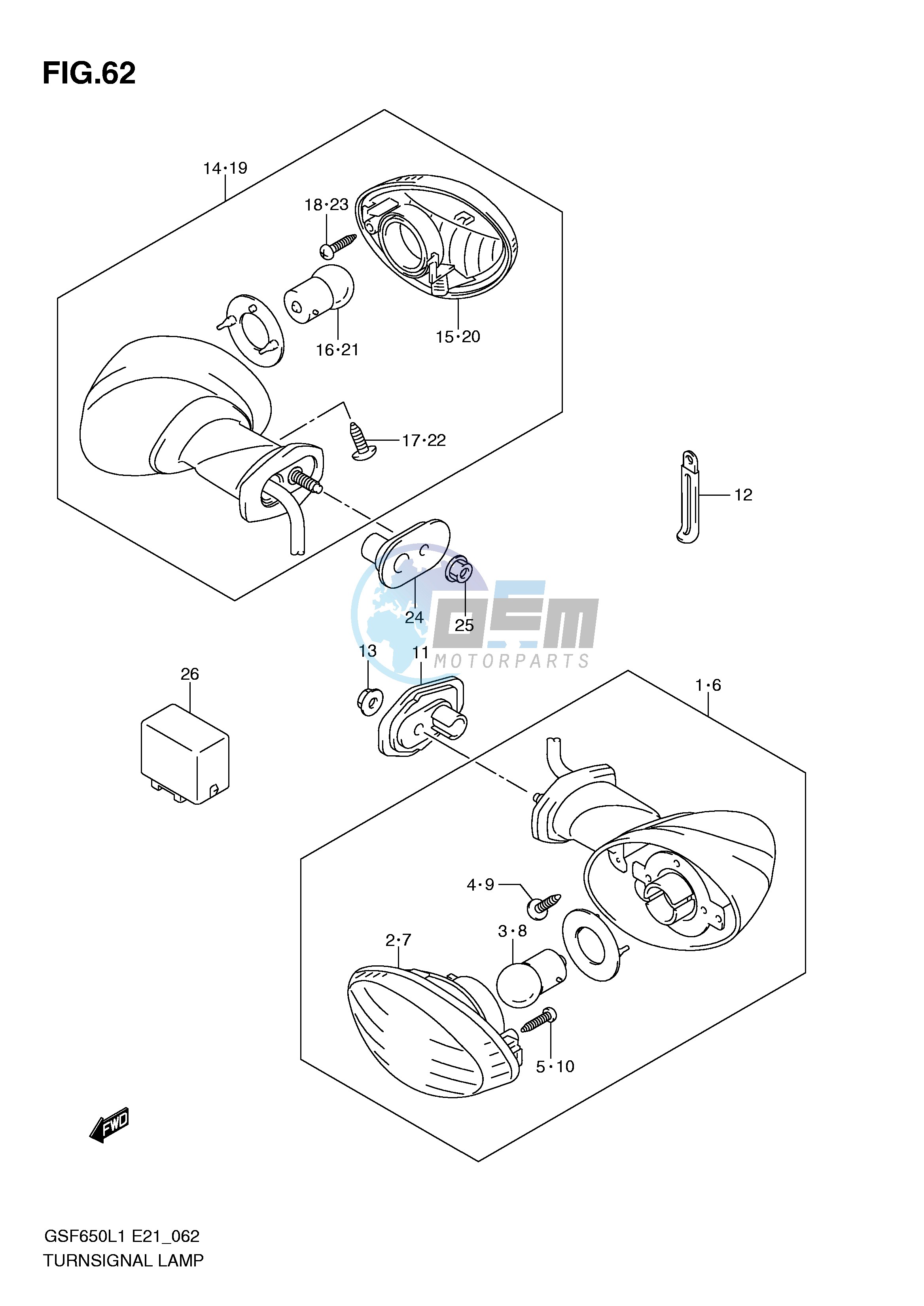 TURNSIGNAL LAMP (GSF650SL1 E21)