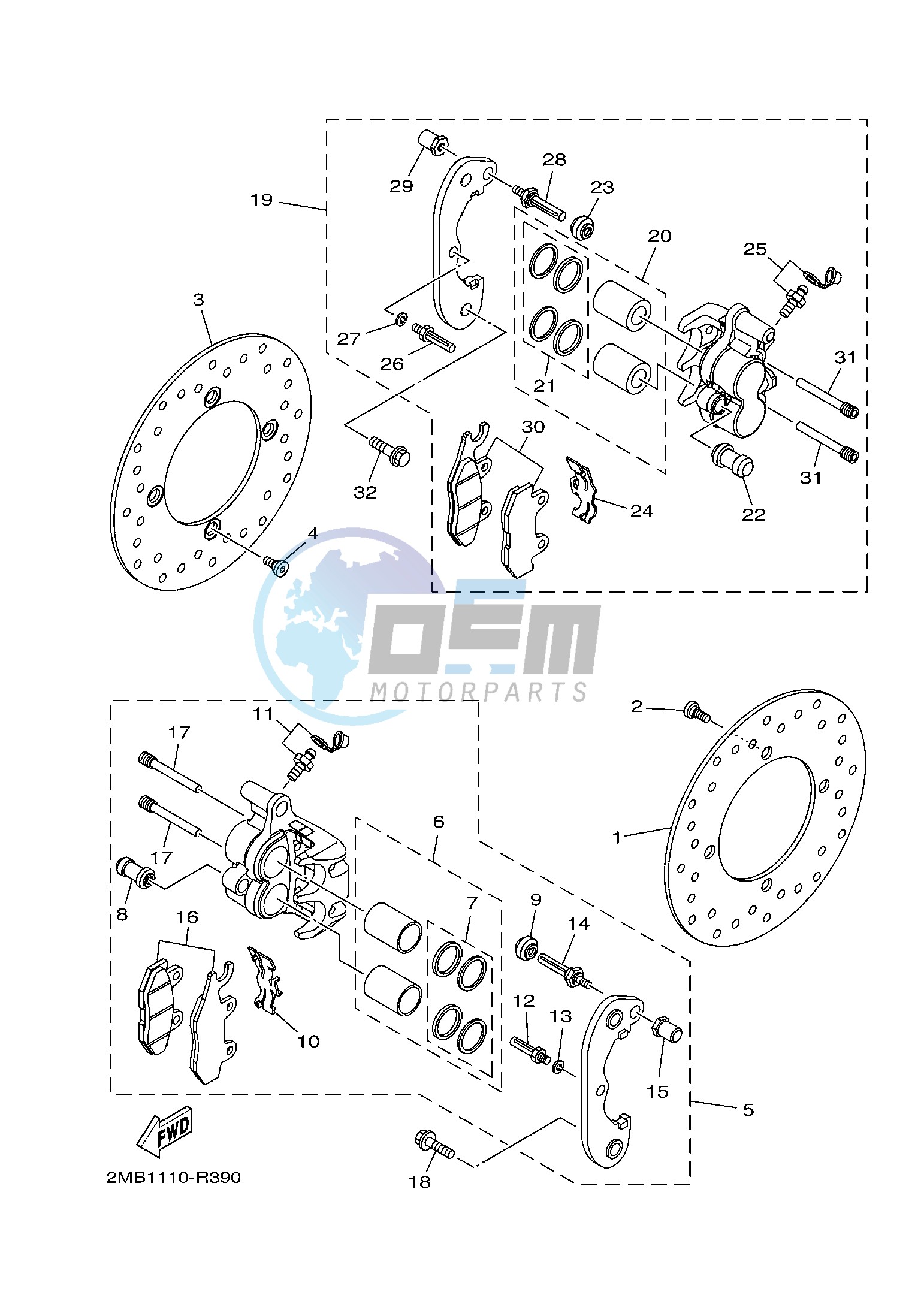 REAR BRAKE CALIPER