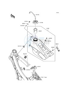 KX450F KX450HGF EU drawing Fuel Tank