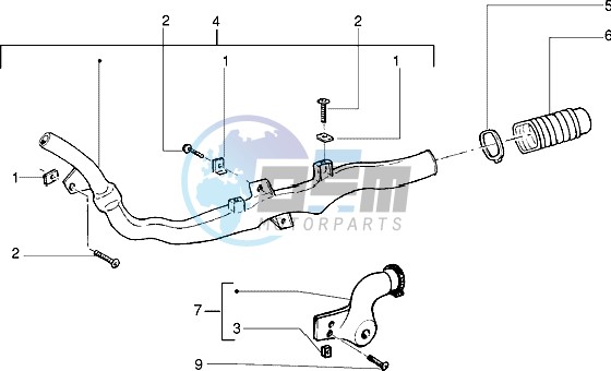 Belt cooling tube - Intake tube