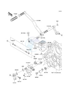 VN 1600 D [VULCAN 1600 NOMAD] (D6F-D8FA) D8FA drawing GEAR CHANGE MECHANISM