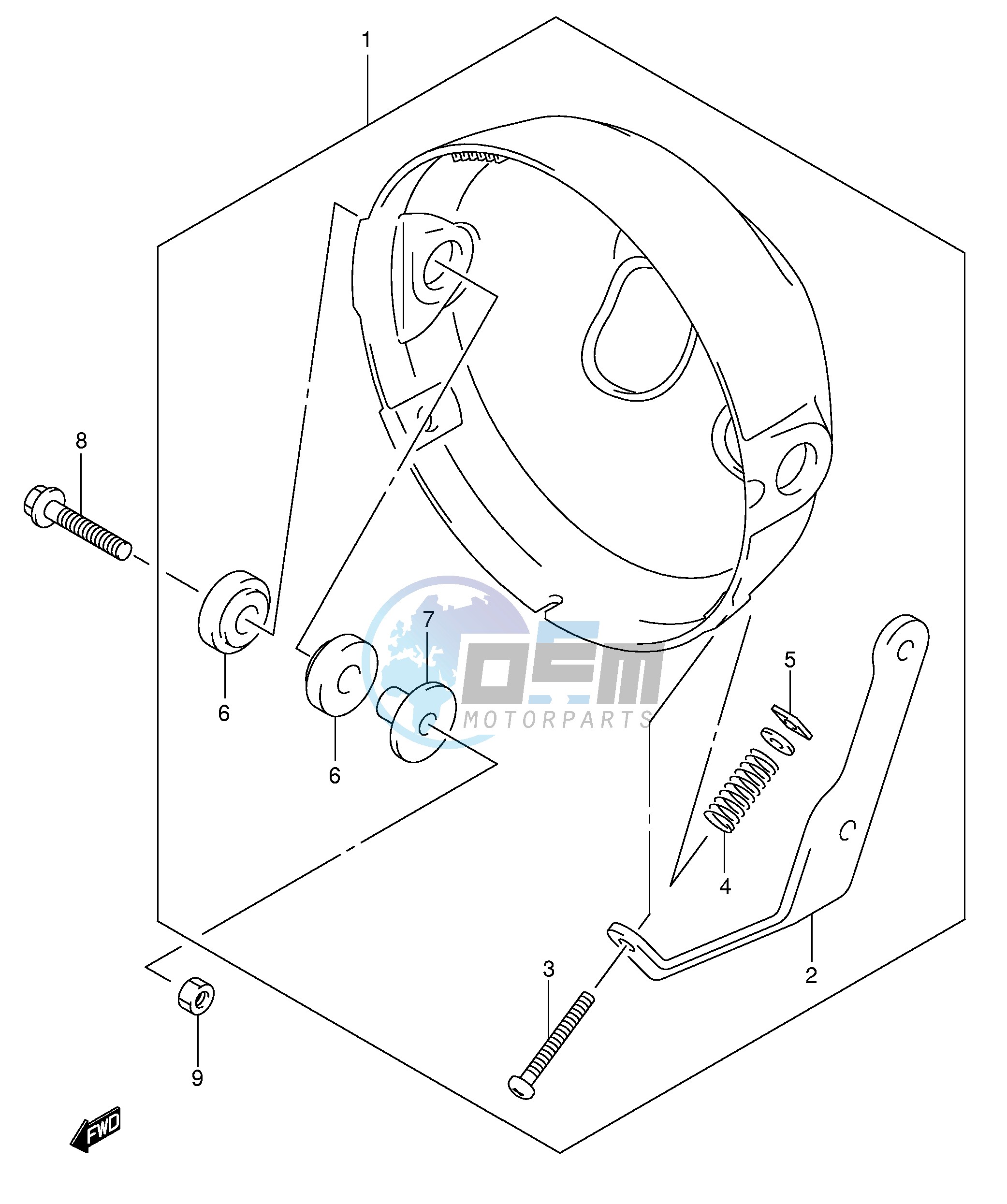 HEADLAMP HOUSING (SV1000 U1 U2 K3 K4)