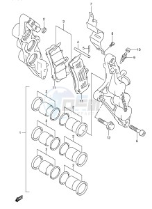 GSX1300R (E2) Hayabusa drawing FRONT CALIPERS (MODEL K3)